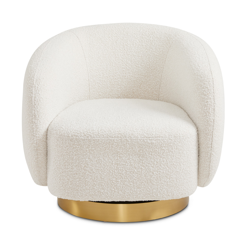Aspen Gold Accent Chair: Boucle Fabric